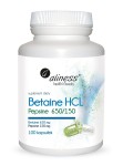Betaine HCL, Pepsyna 650/150 mg - 100 kapsułek  - ALINESS