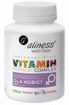 Premium Vitamin Complex dla kobiet, 120 tabletek VEGE - Zbilansowany zestaw witamin i minerałów - Aliness