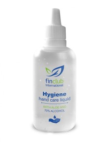 Higieniczno-pielęgnacyjny płyn do oczyszczania rąk z aloesem i alkoholem 70% - FINCLUB 