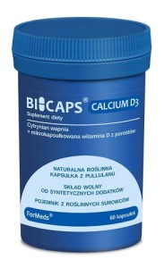 BICAPS® CALCIUM D3 - Naturalna roślinna kapsułka z Pullulanu - FORMEDS