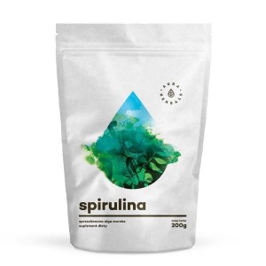 Spirulina w proszku - alga morska 200g - Wspomaga zdrową dietę i oczyszczanie organizmu - AURA HERBALS (NM)