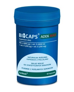 BICAPS® ADEK MAX - Wspiera prawidłowe widzenie, zdrowe kości i odporność - FORMEDS