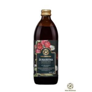 Naturalny sok z żurawiny 500ml - Prawidłowe funkcjonowanie układu moczowego - HERBAL MONASTERIUM