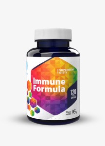 Immune Formula, 120 kapsułek - Zawiera  m.in. z owoców dzikiej róży, z proplisu, z nasion grejpfruta, z owoców bzu czarnego - HEPATICA