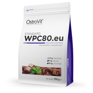 STANDARD WPC80.eu 900 g - koncentrat białka serwatkowego - smak czekoladowo-miętowy - Ostrovit