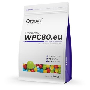 STANDARD WPC80.eu 900 g - koncentrat białka serwatkowego - smak gumy balonowej - Ostrovit