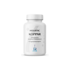 Koppar miedź organiczna 90 kapsułek - Organiczne związki miedzi glukonian miedzi, cytrynian miedzi, łatwo przyswajalne - HOLISTIC