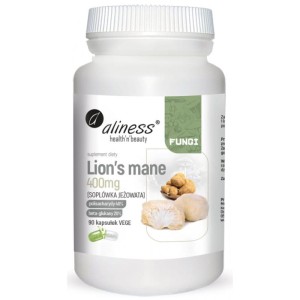 Lion’s Mane soplówka jeżowata 400mg 90 kaps - 	ALINESS