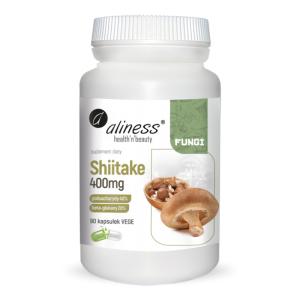 Shiitake 400mg 90 kaps - wspierają pracę układu sercowo-naczyniowego - 	ALINESS 