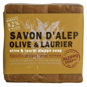 Mydło oliwkowo-laurowe 200g -  do pielęgnacji skóry wrażliwej - Savon D'Alep olive & Laurier