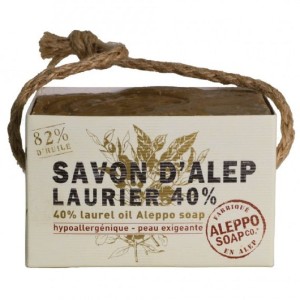 Mydło Aleppo 40% 200g - zalecane do pielęgnacji skóry wrażliwej - Savon D'Alep Laurier
