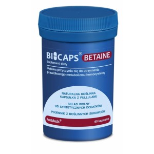 BICAPS® BETAINE - przyczynia się do utrzymania prawidłowego metabolizmu homocysteiny - FORMEDS