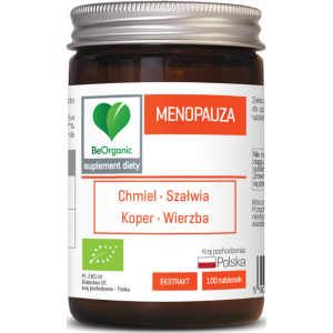 Menopauza 100 tabl - pomaga w utrzymaniu równowagi hormonalnej  -  BeOrganic