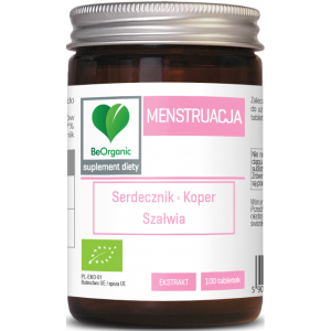 Menstruacja 100 tabl -  na dobre samopoczucia w trakcie menstruacji - BeOrganic