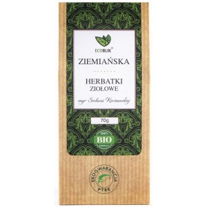 ZIEMIAŃSKA HERBATKA ZIOŁOWA 70G ECOBLIK LIŚCIE POZIOMKI OWOC JARZĘBINY KWIAT GŁOGU