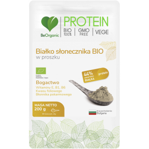 Białko słonecznika BIO w proszku 200g - BeOrganic