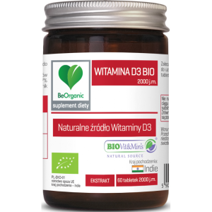 Witamina D3 BIO 2000 j.m. 60 tabletek - BeOrganic