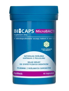 BICAPS MICROBACTI Naturalna roślinna kapsułka z Pullulanu - ForMeds