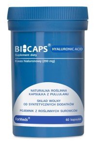 BICAPS HYALURONIC ACID Naturalna roślinna kapsułka z Pullulanu - ForMeds