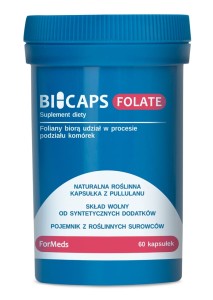 BICAPS FOLATE Naturalna roślinna kapsułka z Pullulanu - ForMeds