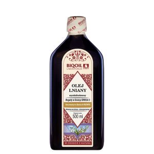 Olej lniany tłoczony na zimno OmegaLen 500 ml - BIOOIL