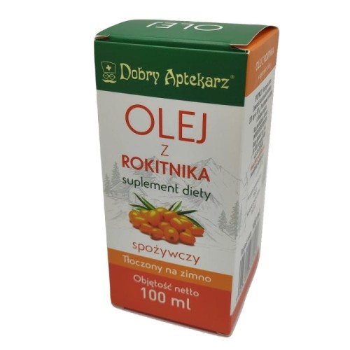 Olej z rokitnika - 330 mg karotenoidów, tłoczony na zimno 100 ml - Dobry Aptekarz.jpg