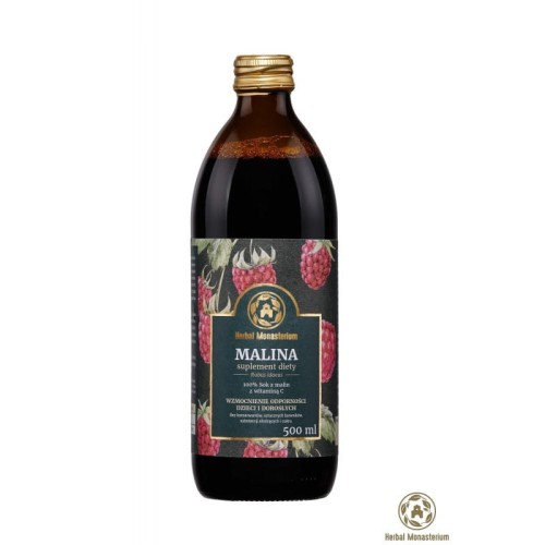 Naturalny sok z malin 500ml - Wsparcie naturalnego systemu obronnego organizmu - HERBAL MONASTERIUM.jpg