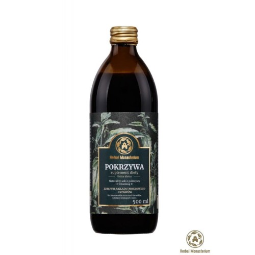 Naturalny sok z pokrzywy 500ml - Prawidłowe funkcjonowanie dróg moczowych, pęcherza i nerek - HERBAL MONASTERIUM.jpg