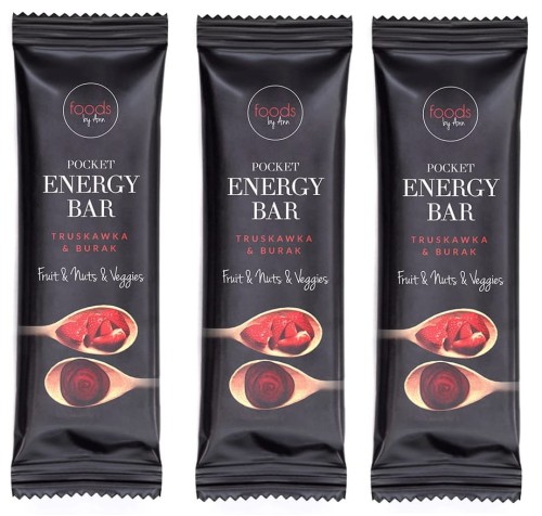 Baton Pocket Energy Bar Burak &amp; Truskawka 35g- Zdrowe i pyszne źródło energii - Foods by Ann.jpg