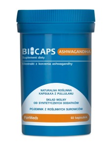 BICAPS ASHWAGANDHA Naturalna roślinna kapsułka z Pullulanu - ForMeds