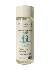 PULANNA Medi Line odświeżający żel do rąk 70% alk. z ALOESEM 150 ml