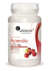 Acerola 125mg - 120 tab. Naturalna Vitamina C - ALINESS