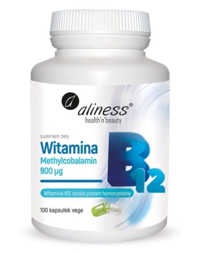 Witamina B12 Methylcobalamin 900µg, 100 kapsułek - ALINESS.jpg