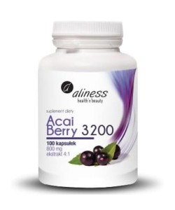 Acai Berry 3200 z acerolą i chromem - 100 kapsułek - ALINESS
