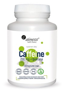 Caffeine 200 mg + guarana - 100 kapsułek Vege - ALINESS