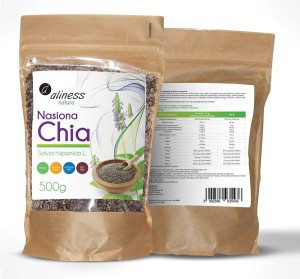 Nasiona Chia Salvia hispanica 500 g - Błonnik, żelazo, omega 3  - ALINESS
