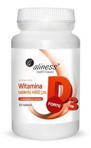 Witamina D3 FORTE tabletki 4000 j.m - Zdrowe zęby i kości - ALINESS