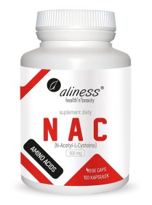 NAC N-Acetyl-L-Cysteine 190 mg (1/2 TAB) - 100 kapsułek Vege - ALINESS