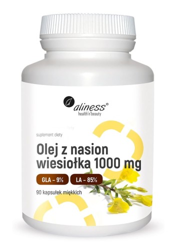 Olej z nasion wiesiołka 9% 1000 mg x - 90 kapsułek miękkich - ALINESS.jpg