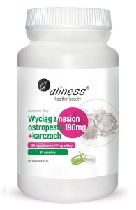Ekstrakt z nasion ostropestu 190 mg + karczoch - 100 kapsułek Vege - ALINESS