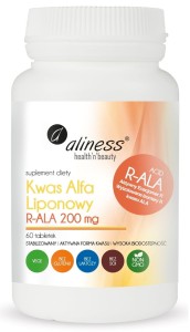 Kwas Alfa Liponowy R-ALA 200 mg - 60 tabletek - ALINESS