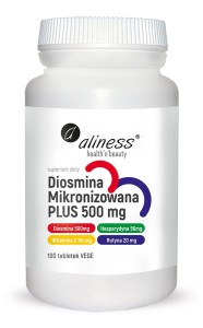 Diosmina mikronizowana PLUS 500 mg - 100 tabletek Vege - ALINESS