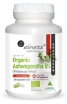 Organic Ashwagandha 5% KSM-66 500mg - 100 kapsułek Vege - ALINESS