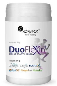 Duoflexin® 200 g, mocne stawy i kości 100% natural - 200 g proszek - ALINESS