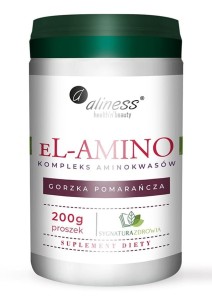 eL-AMINO Kompleks aminokwasów, pomarańcza, proszek 200g - ALINESS