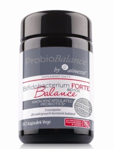 ProbioBALANCE, Bifidobacterium FORTE Balance NO FOSS, 20 mld - 60 kapsułek Vege - ALINESS