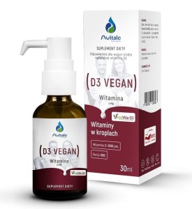 Naturalna witamina D3 VEGAN 1000 j.m. 30 ml - AVITALE (NM)