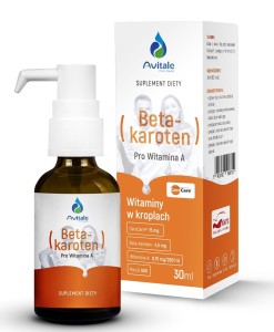 Naturalny BetaKaroten CaroCare® 4,5 mg (Prowitamina A) x 30 ml - AVITALE (NM)