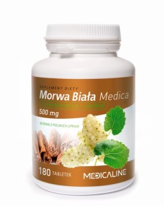 Morwa Biała Medica 500 mg x 180 tab - Wspomaga poziom cukru - MEDICALINE
