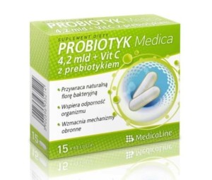 Probiotyk Medica 4,2 mld + VitC z prebiotykiem - MEDICALINE